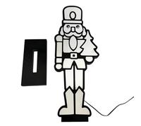 Generico Light Up Nutcracker - Led Acrylic Christmas Figurine with 264 Lamp Beads | Usb Powered Bright Holiday Decoration, Artistic Accent for Living Room, Fireplace, Entryway, Seasonal Display
