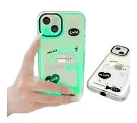 Generico Light Up Phone Casefor iPhone 17 Pro Max - LED Flash on Calls, Merry Christmas Theme, Shockproof, Ideal Gifts for Allwith Vibrant Lights. (Fish cat,For iPhone 14ProMax)