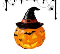 Generico Light Up Pumpkins - Retro Resin Lantern, Halloween Pumpkin Statue