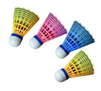 Generico Light Up Shuttlecocks - 4 Pieces Light in The Dark Shuttlecock Balls - Luminous Ball Training Tool for Indoor Outdoor Backyard Practice Kids Adults Beginners