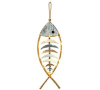 Generico Lighted Coastal Fish Wall Decor, Wooden Fish Wall Nautical Decor