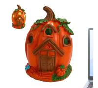 Generico Lighted Pumpkin House Halloween Resin Figurine Nightlight