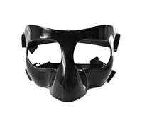 Generico Lightweight Sports faceGuard Basketball Nose Protection Resistant Adjustable PP Material 3MM Thick Black Protective Gear For Basketball Football Baseball Volleyball Rugby Trai