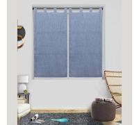 Generico Lino Tende Tendine Finestre a Pannello Trasparente Adatte per Porte Balcone Soggiorno Camera da Letto Cucina (Blu, 60x150cm 2 Pannelli)