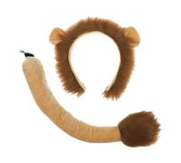 Generico Lion Costume - Soft Adjustable Headband, Tail Dress Up Set