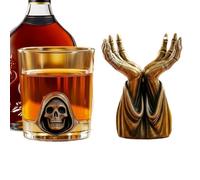 Generico Liquor Storage - Whiskey Cup Gothic Skeletal Hand Storage, Home Alcohol Holder | For Cabinet Sideboard Bourbon Whiskey Liquor Alcohol Home Bar Kitchen Dining Countertop
