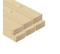 Generico listelli legno massello abete 20x40 x 3 metri piallati su quattro lati con smusso su spigoli Made in Italy confezione da 6 pz