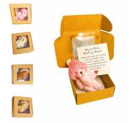 Generico Little Bear In Box,Handmade Mini Plush Bear In Box,Inspirational Worry Bear With Message Card,Thoughtful Desk Accessories,Heartwarming Gift For Birthdays,Holidays,Anniversaries (pink)