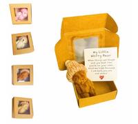 Generico Little Bear In Box,Handmade Mini Plush Bear In Box,Inspirational Worry Bear With Message Card,Thoughtful Desk Accessories,Heartwarming Gift For Birthdays,Holidays,Anniversaries (coffee)