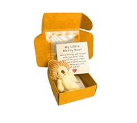 Generico Little Bear in Box, Handmade Mini Plush Bear in Box with Inspirational Card, Thoughtful Gift for Sympathy, Valentine's Day, Father's Day, Mother's Day and Christmas. (1PCS-B)