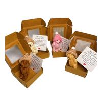 Generico Little Bear in Box, Handmade Mini Plush Bear in Box with Inspirational Card, Thoughtful Gift for Sympathy, Valentine's Day, Father's Day, Mother's Day and Christmas. (4PCS)