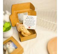 Generico Little Bear in Box, Mini Plush Teddy Bear in Box, Mini Plush Bears, with Inspirational Card, Desk Accessories, Cute BearGifts for Sympathy (Yellow)