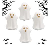 Generico Little Ghost Figurines - Ceramic LED Lighted, Warm Glow, Non-Slip