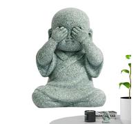 Generico Little Monk - Pro | Zen Buddha - Statuette De Petit Moine Bouddha En Résine Pour Décoration De Maison Et Bureau | Figura De Monje Zen | Statua | 2026 Pro | Cute | Grey
