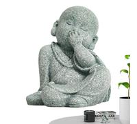 Generico Little Monk - Pro | Zen Buddha - Statuette De Petit Moine Bouddha En Résine Pour Décoration De Maison Et Bureau | Figura De Monje Zen | Statua | 2026 Pro | Cute | Grey