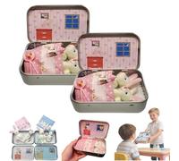 Generico Little Pocket Bunny, Easter Basket Stuffer Decorative Boxes, DIY Pet Bunny Adoption House Tin Box for Friend Gift,Personalised Mini Plush Home Decorative