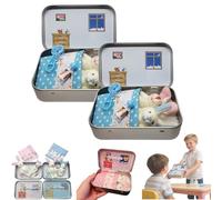 Generico Little Pocket Bunny, Easter Basket Stuffer Decorative Boxes, DIY Pet Bunny Adoption House Tin Box for Friend Gift,Personalised Mini Plush Home Decorative