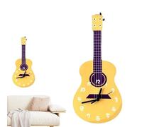 Generico Living Room Clocks, Guitar Shapes Decoratives Clock, (35x15.01cm) Portable Theme Wall Art, Adorable Living Walls Decor, Silent Clocks for Music Lovers