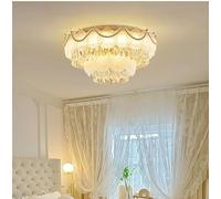 Generico Living Room Crystal Ceiling Lamp Princess Style Master Bedroom Light Luxury Round Dining Room Light