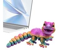 Generico Lizard Stampata in 3D - Giocattolo Rettile Multicolore con Occhi Simulati | Figura Decorativa Gecko camaleón per Camera da Letto Regalo Adulto Bambini