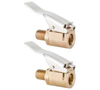Genérico Lock On Air Chuck - Brass Tire Inflator | 2 pezzi Brass Locking Air Chuck Inflator Connector For Tire Inflation, Secure No-Leak Fit For Car, Truck, SUV, Motorcycle, Bike & RV