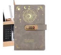 Generico Locked Journal - 21.2x14.7cm Diary With Lock | Non-Sticky Coating Women Locked Journal | A5 Personal Information Notebook | Portable Diary Notebook For Kids Teenagers Writers Travel Students