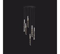 Generico Loft Moderno LED Lampadario K9 Crystal Chrome Duplex Duplex Stair Chandelier Soggiorno Soffitto da soffitto Appeso Lampada a Sospensione di Lusso,Stile Minimalista