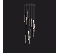 Generico Loft Moderno LED Lampadario K9 Crystal Chrome Duplex Duplex Stair Chandelier Soggiorno Soffitto da soffitto Appeso Lampada a Sospensione di Lusso,Stile Minimalista