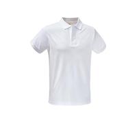 Generico Logica Polo Uomo Maniche Corte 100% Cotone Piquet 220 Gr/mq (IT, Testo, L, Regular, Regular, Bianco)
