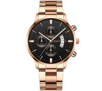 Generico L'orologio al quarzo analogico da uomo in acciaio inossidabile Business Classic Scale si adatta comodamente al polso