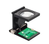 Generico Loupe Magnifier - 10X Foldable Small Loupe With Light, Soldering Magnifying Glass | For Watch Repair Craft Painting Electronics Reading Book Mapping Fabric Collectible Antique