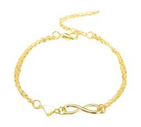 Generico Love Unlimited Symbol Bracciale | Braccialetti Infinity Love | Bracciale per fascino simbolo cuore elegante per donne | Infinity heart endless loves regali collezione per compleanni