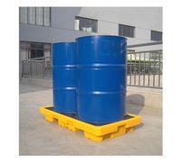 Generico Low Profile Spill Containment Pallet - Polyethylene Tray with Drain, Detachable for Industrial & Garage Storage, Ideal for Hazardous Material Safety