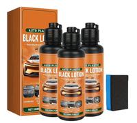Generico Lozione Nera per Plastiche Auto | Rinnovatore per Plastiche Nere | Cura degli Interni Auto | Restituisce Lucentezza a Plastiche e Gomme Sbiadite (3 Pezzo)