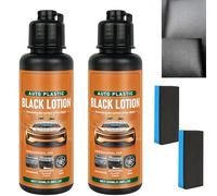 Generico Lozione Ravvivante per Plastiche Nere Auto, Ripristinatore per Finiture in Plastica, 100ml - Agente Ravvivante e Annerente per Cruscotti, Finiture, Pneumatici e Parti Esterne. (2Pezzo)