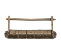 Generico Lucchetto Vintage in Lega di Zinco Password e Lettere Serratura Antica per Scatole Armadi e Valigie Design Retrò Cinese Decorativo Robusto e Pratico per Uso Prolungato