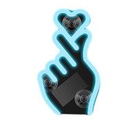 Generico Luce A Cuore Per Auto - Lampada Romantica Wireless A, LED Solare Dal Design Gestuale, Accessorio Sensore Di Vibrazione | Illuminazione Ambientale Decorativa Per Donne E Uomini, Finestre