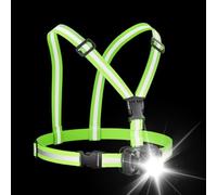 Generico Luce da Corsa Lampada LED Pettorale Ricaricabile da 1000 Lumen | Luce Regolabile a 90 Gradi per Camminate Notturne Per Sicurezza In Ciclismo, Escursionismo, Camminata, Bicicletta, Campeggio