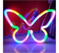 Generico luce decorativa Insegna al neon a LED con luce notturna, lampada a farfalla per la decorazione della casa, del matrimonio(Neon-1)