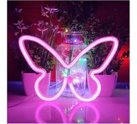 Generico luce decorativa Insegna al neon a LED con luce notturna, lampada a farfalla per la decorazione della casa, del matrimonio(Neon-3)