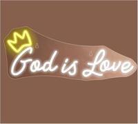 Generico luce decorativa Insegna al neon Dio è amore, decorazione per matrimonio, lampada per la per stanza delle ragazze, 42 x 17 cm(1)