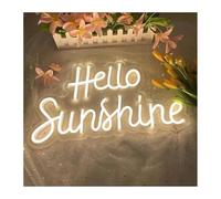 Generico luce decorativa Insegne al neon Insegna Calda lampada da camera letto e casa con scritta Hello Sunshine per ragazze Compleanno