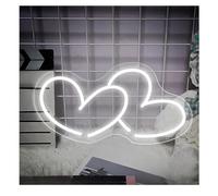 Generico luce decorativa Per insegne al neon a forma di cuore, luci alimentate utilizzate per feste di matrimonio(50cmx26cm Re)