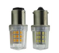 Generico Luce Interna a LED, Coche 5W 12v 24v 1156 BA15S 1157 BAY15D P21W 12 Volt a 50v Indicatore di direzione Automatico Lampada Freno di Coda del Camion Lampadina,Giallo