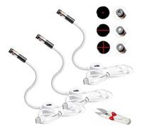 Generico Luce Laser per Trapuntatura con Posizionamento Magnetico per Macchina da Cucire, Guida Laser per Cuciture Dritte, Guida Laser Regolabile, Luci Guida per Cucire(MIX-3PCS)