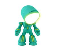 Generico Luce notturna robot - Lampada da comodino a LED per il comfort della camera dei bambini | ABS con illuminazione, funzione control, design ricaricabile per ausilio per dormire nella camer