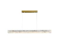 Generico Luce pendente, Costruisci la tua casa Lampadario a sospensione a LED in marmo classico for sala da pranzo(Warm light,100cm)