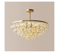 Generico Luce Pendente, Lampadari a LED in Cristallo Francese for Camera da Letto, Studio e Sala da Pranzo. Lampadario a soffitto Regolabile in Altezza.(AD60CM)