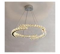 Generico Luce Pendente, Lampadario di Cristallo a LED for Decorare Soggiorno, Sala da Pranzo e Camera da Letto con Cavo Regolabile.(Changeable,BD50CM)
