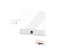 Generico Luce per libri a LED intelligente, Luce per libri piatta, Luci notturne per la protezione degli occhi degli studenti con 3 colori e timer, Regolazione della luminosità, Alimentata a batteria